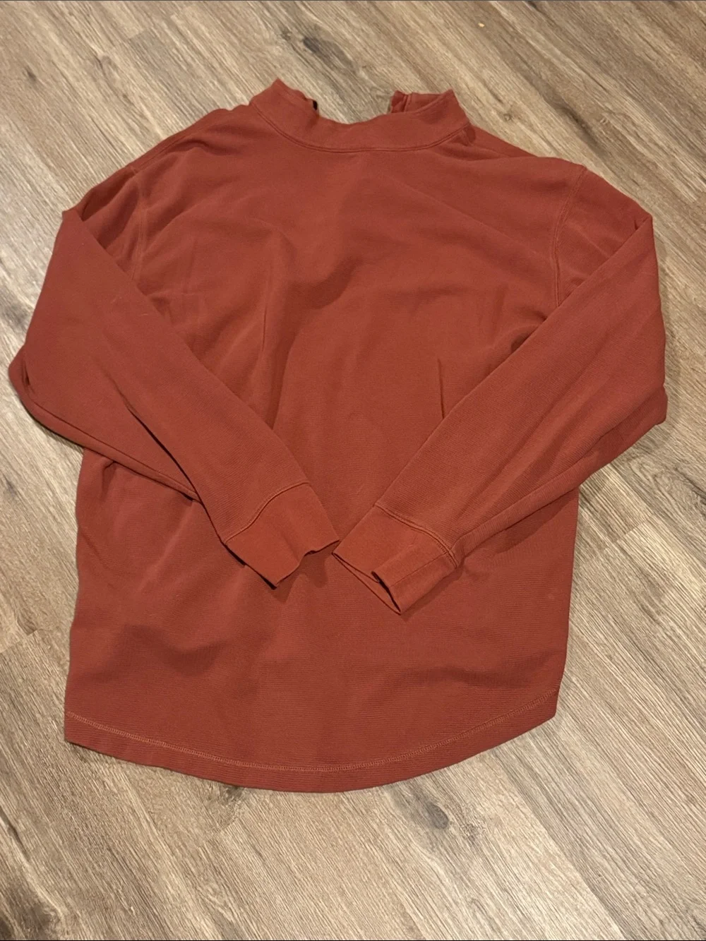 Carhartt Men’s Rust Quarter Zip-Front Pocket Pullover Sweater